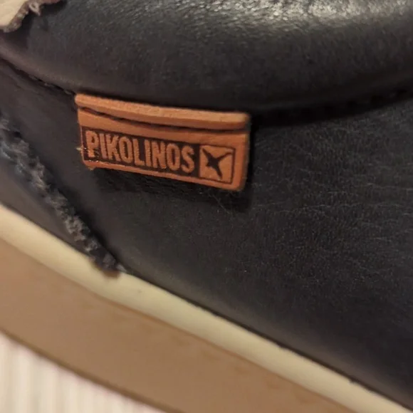 Pikolinos Leather Lace Up Shoes Blue Sneakers Womens Sz 40 / 9 - Picture 3 of 8